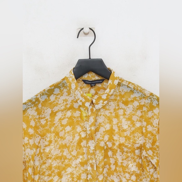 French connection chiffon floral shirt elegant - Picture 1 of 3